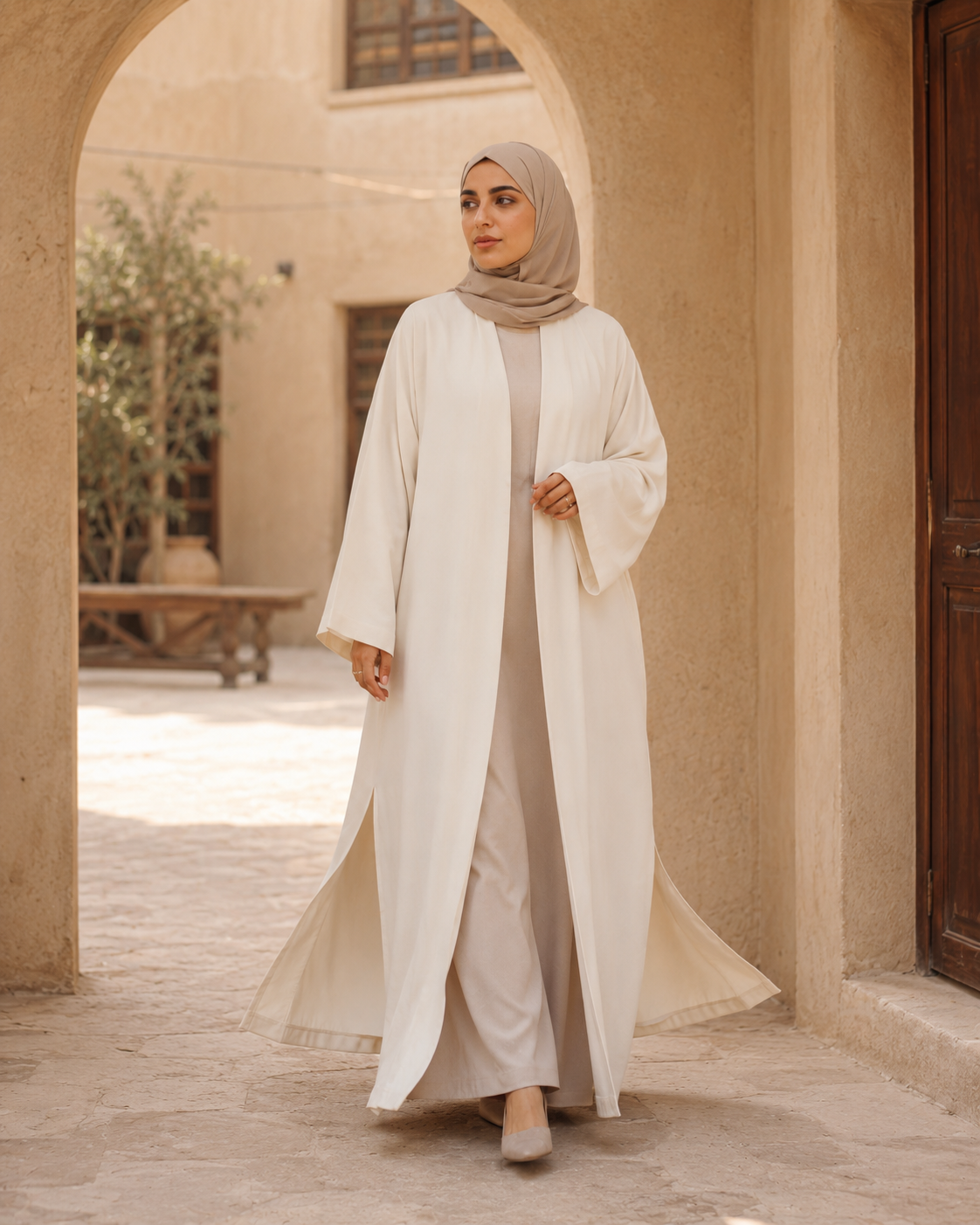 The Nada — Featherweight Open-Front Abaya