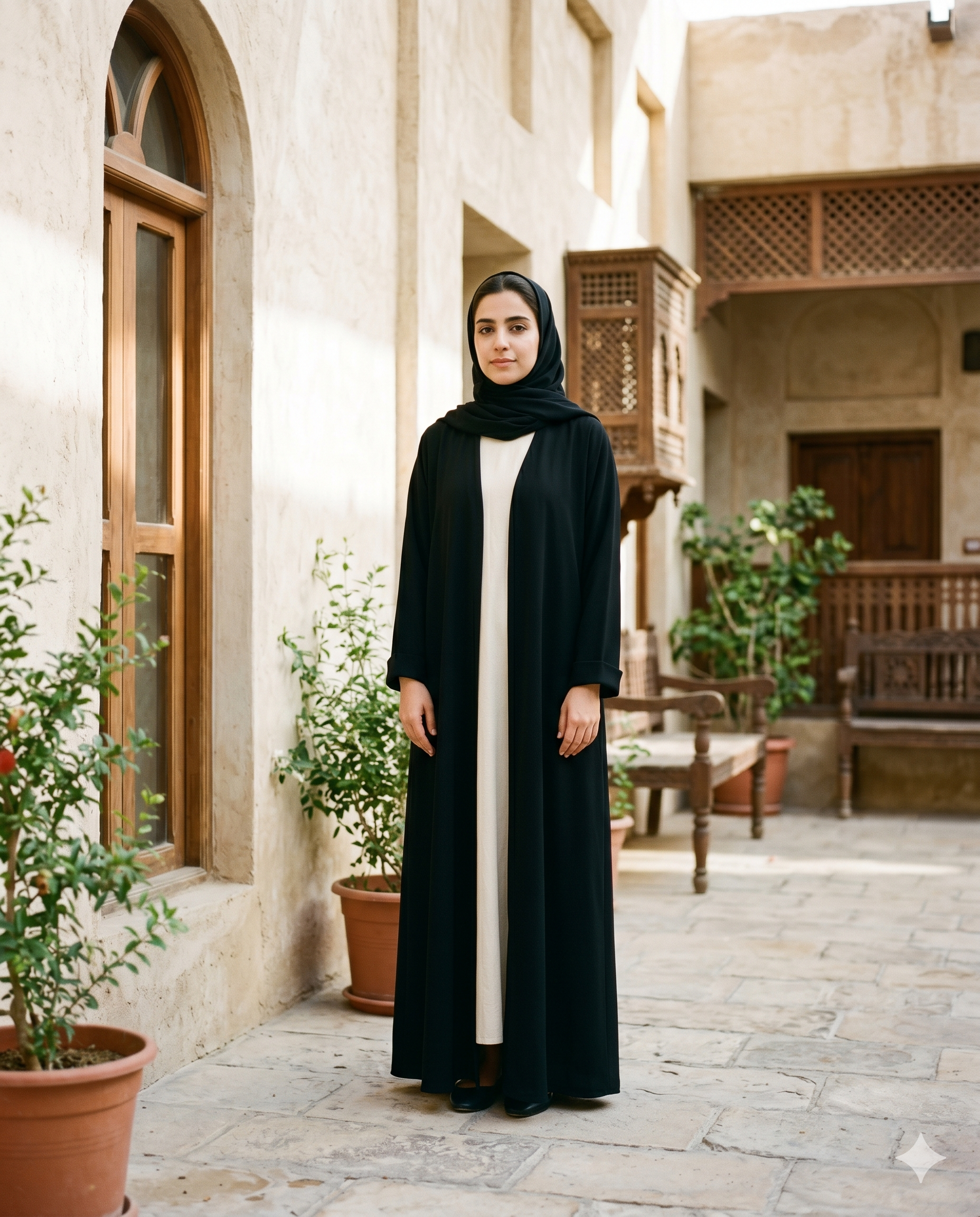 The Suha — Open-Front Crepe Abaya