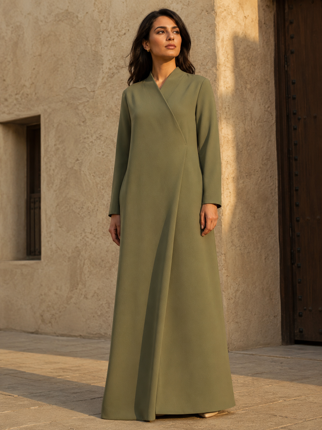 The Layan — Belted Wrap Abaya