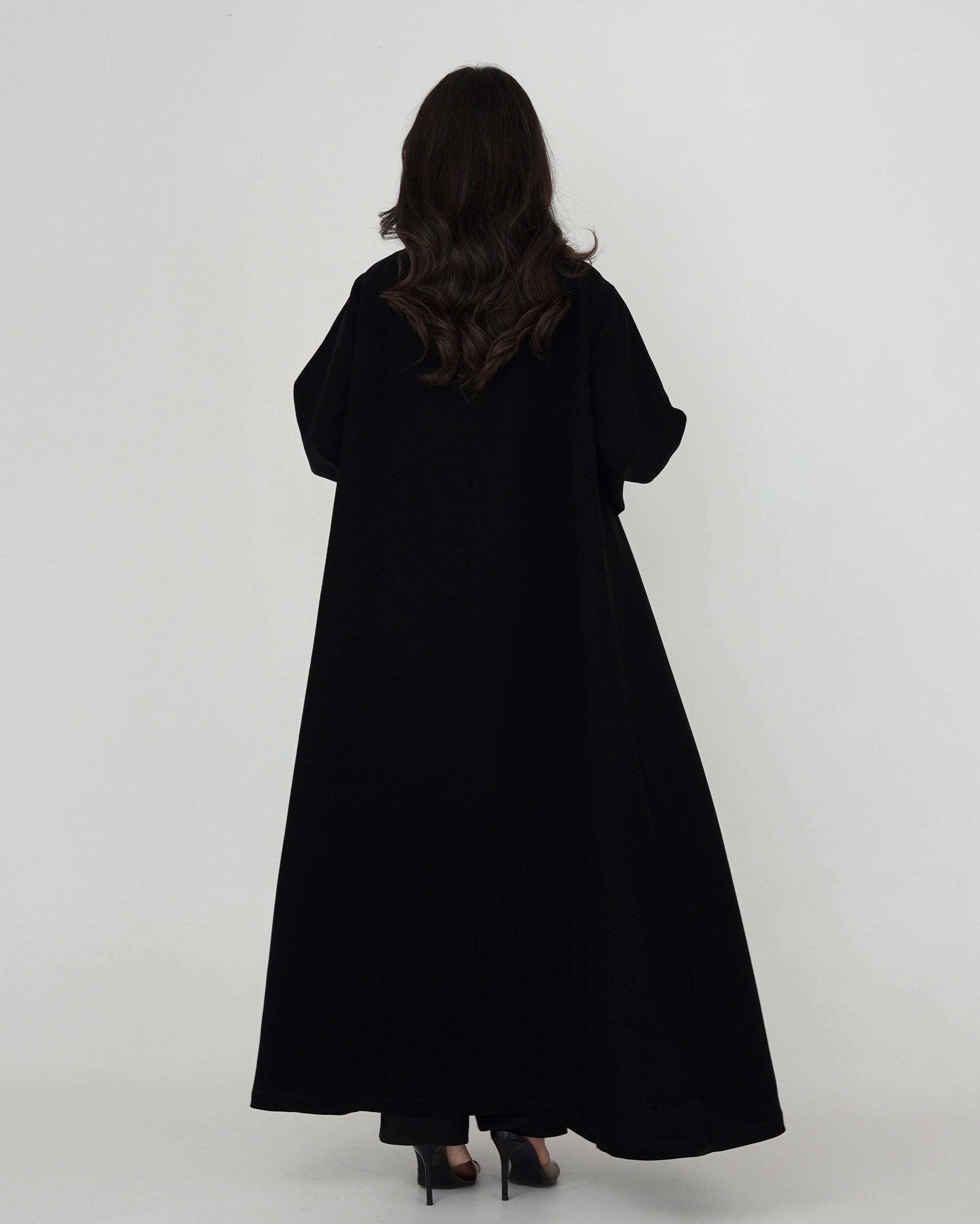 The Najwa — Embroidered Open-Front Abaya